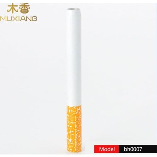 RU-MUXIANG Alloy Metal Pipes Cigarette Shape Smoking Pipe Aluminium One Hitter Reggae Tobacco Pipes For Smoking bh0007