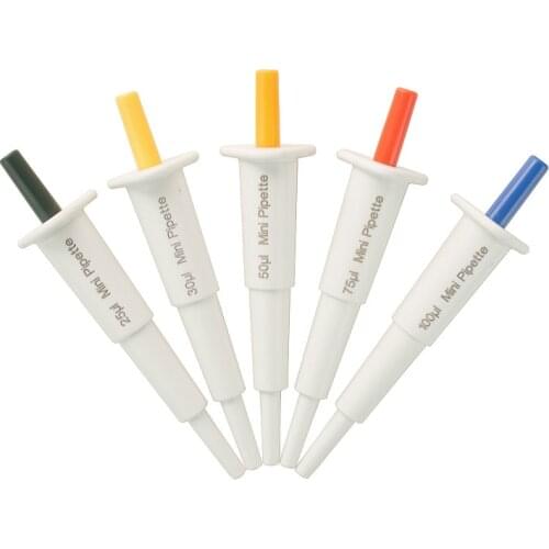 Mini Pipette Manual Single-channel Micro Pipettor Fixed Volumn Pette Pointing Dispensing Sampler 10ul/25ul/30ul/50ul/75ul/100ul