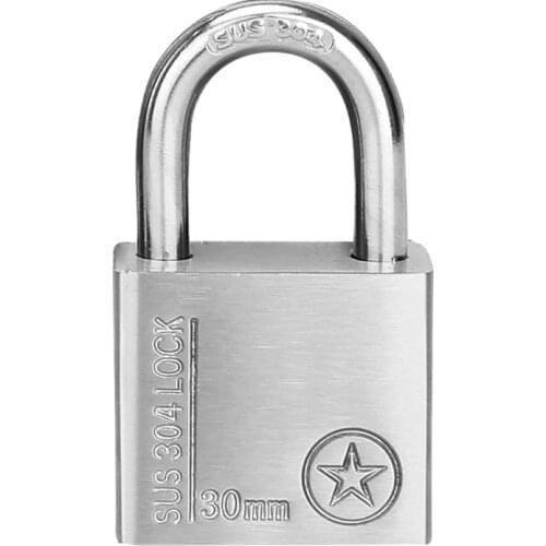 304 Stainless Steel Padlock Cabinet Outdoor Lock Head Furniture Lock Waterproof Rust-Proof Door Lock same key with 4 keys