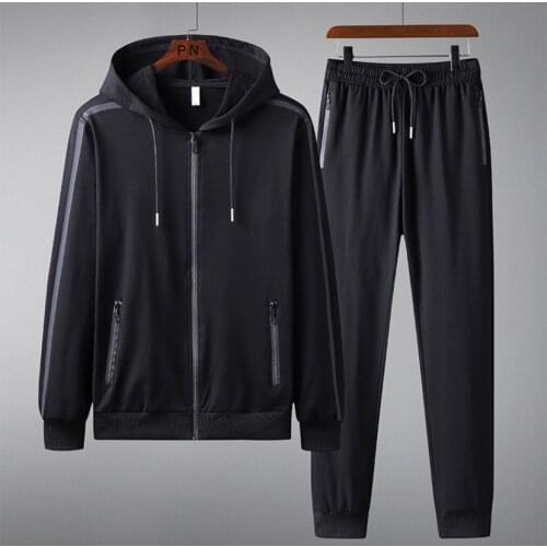 2021 New Outwear Tracksuit Men Set Fashion Sporting Suit Sweatshirt +Sweatpants Clothing Slim Male Tracksuit