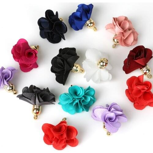 New Arrival 10pcs 3*25cm Flowers Charm Pendant Tassels For Bow Craft Wedding party Decoration DIY Supplies packaging accessories
