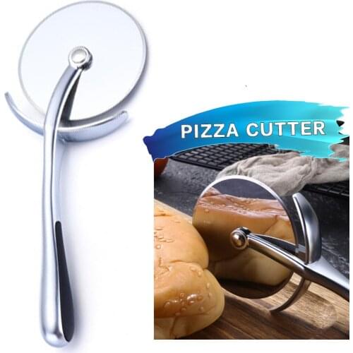 Stainless Steel Pizza Cutter Professional Pizza Knife Cake Bread Pies Waffle Cookies Single Wheel Cut Tools