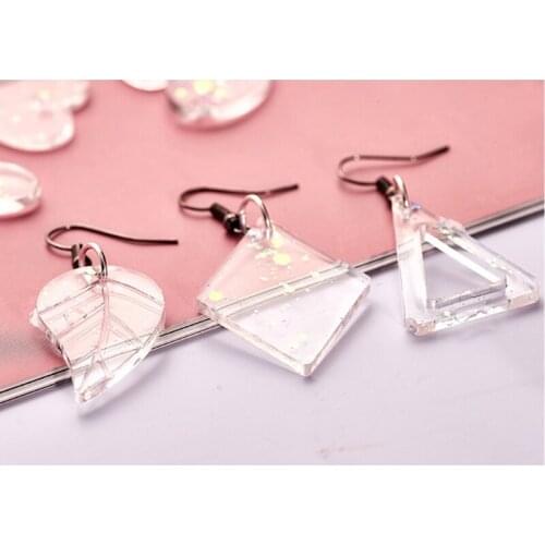 Necklace Earring Pendant Resin Molds Drop Dangle Resin Earring Mold Jewelry Tool U2JF