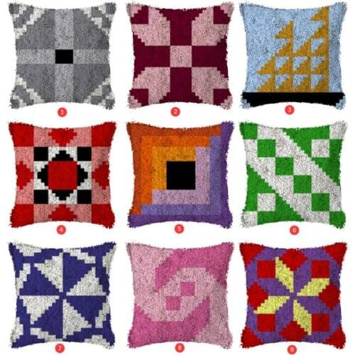 Lattice Embroidery Pillow Knoop Pakket Needlework Set Latch Hook Cushion Button Package Decor