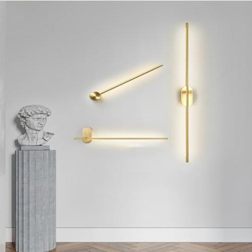 Nordic Luxury Wall Lamp Minimal Personality Creative Corridor Background Wall Light Living Room Home Decor Bedroom Bedside Lamp