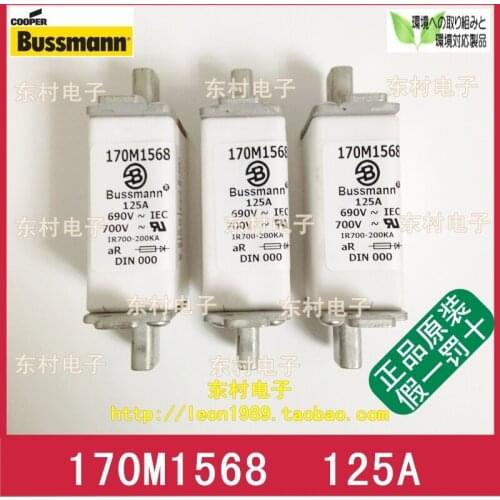 [SA]US Bussmann Fuses 170M1568 170M1568D 125A 690V Fuse DIN--5PCS/LOT