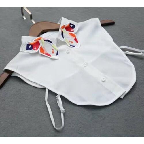 Detachable Cotton Brief Clothes Accessories Blouse Circle Neck Cloth Neckless Women Detachable Dickey Shirt Cotton Fake False