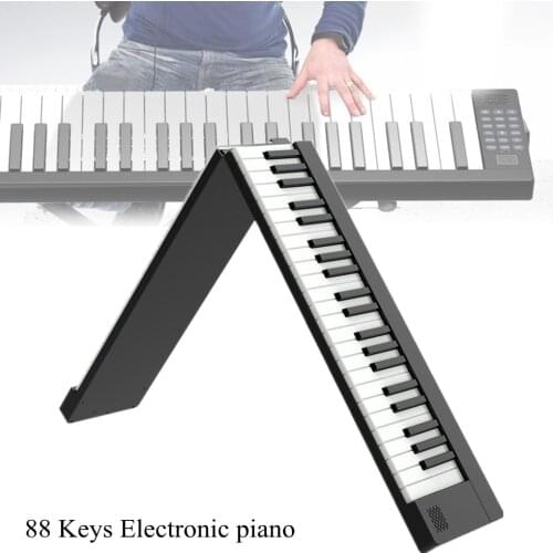 88 Keys Foldable Electric Piano MIDI Arrangement Rechargeable Portable Professional Keyboards Instrument Built-in Stereo Speaker