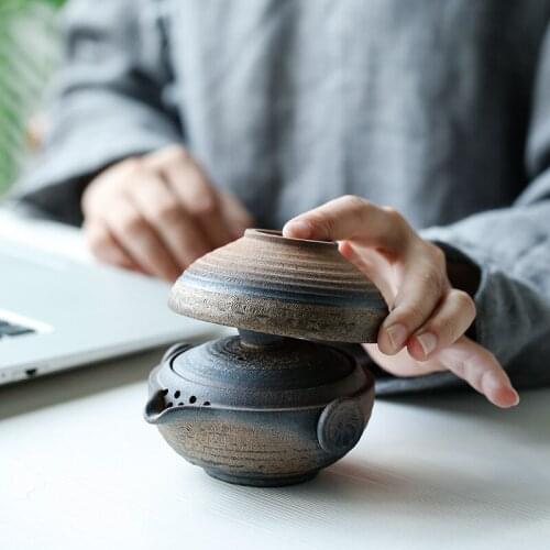 High Quality Elegant ceramic teapot gaiwan tea cup porcelain gaiwan tea sets portable travel Ceramics tea set kettle teacup