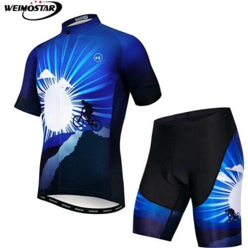 Weimostar 2021 Cycling Jersey Set Summer Mountain Bike Cycling Clothing Men Breathable Bicycle Clothes Short Sleeve Cycling Wear