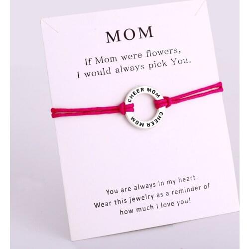 Cheer Mom Cheerleader Charm Bracelets Gymnastics Gymnastic Chain Jewelry Women Girl Boy Unisex Friendship Gift Drop Shipping