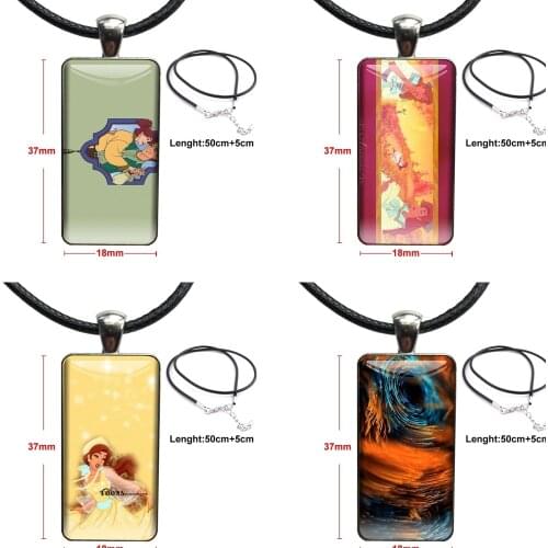 Anastasia Design Fashion Vintage Glass Women Rectangle Necklace Pendants For Girls Super Cheap