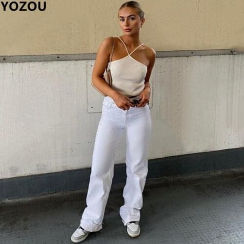 Summer White 90s Knitted Tops Urban Basic Halter Crochet Backless Off The Shoulder Solid Crop Tube Tops For Women Tanks Camis