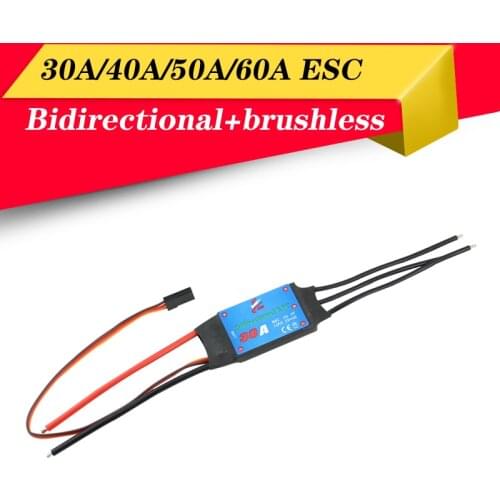 1PCS 30A/40A/50A/60A Bidirectional Brushless ESC for Remote Control Ship Pneumatic Underwater Propeller