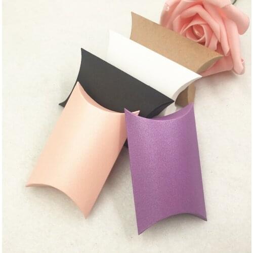 10pcs Paper Pillow Shaped Wedding Party Favor Candy Boxes,Handmade Packing Box,Supply Accessories Favour 8*5.5*2cm Gift Boxes