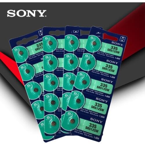 20pc Sony 100% Original 335 SR512SW 1.55V Silver Oxide Button Cell Coin Battery MADE IN JAPAN