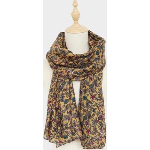 2021 Fashion Women Little Floral Pattern Cotton Scarf Shawls Wraps Hijabs 10pcs/lot