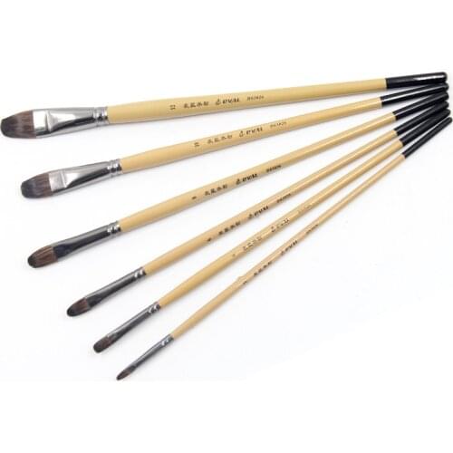 Eval 6pcs/set Squirrel Hair Painting Brushes Acrylic Art Supplies Artist Gouache Watercolor Paint Brush Drawing Tool