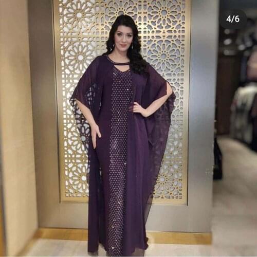 African Dresses For Women Africa Clothing Muslim Loose Long Maxi Dress 2021 Summer Fashion Chiffon African 2 Piece Set Robe Lady