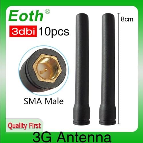 3g antenna SMA Male Connector 10pcs 3dbi Waterproof Antena External Antenne for huawei 3G router modem repeater aerial