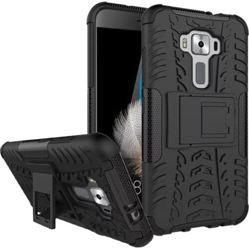 Heavy Duty Armor Holder Stand Case For Asus Zenfone 3 ZE520KL ZE552KL MAX ZC520TL Deluxe Shockproof Absorbing Hard Back Cover