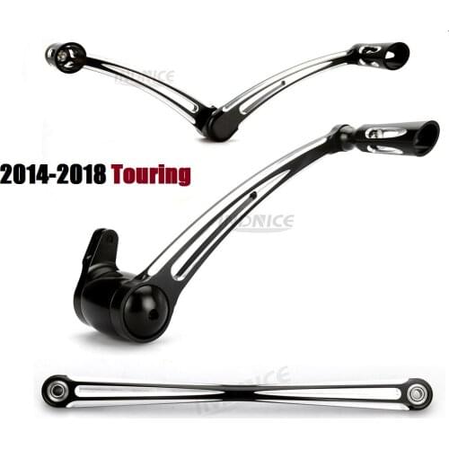Black Deep edge cut Brake Shift linkage Levers For Harley Touring FLHR FLHX FLHTCU FLHTK FLHTCUTG CVO tiwn cam 2014-2021