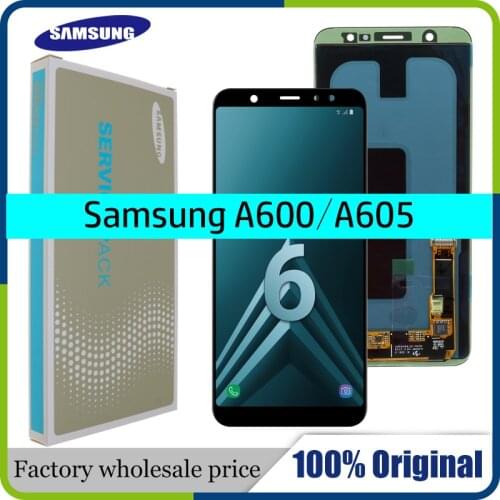 SUPER AMOLED LCD For Samsung Galaxy A6 2018 Display A600F Touch Screen Digitizer Panel Assembly A6 Plus A6050 LCD A6050F Display
