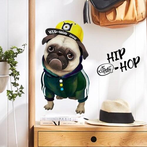 Creative 3D Dog Wall Stickers Kids Room Living Room Bedroom Decoration Animals Door Paste DIY Vinyl Wallpaper Self-adhesive