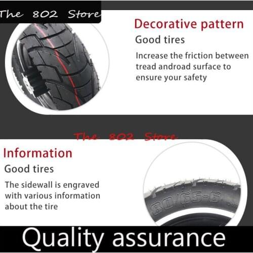 80/65-6 10 inch 10x 3.0 Tire TUOVT nylon tyre Inner Tube for Electric Scooter Folding Bike Thicken Wear-resistant Tire Parts
