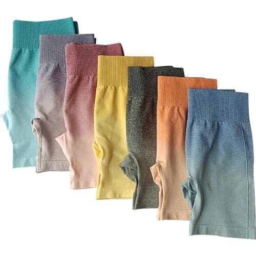 New Popular Hip Lifting Yoga Sports Tight Seamless Fitness Shorts Womens Pants Breathable Soft Leggings