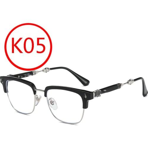 K05 Anti blue light glasses fashion accessories retro titanium alloy plate spectacle frame myopia spectacle frame
