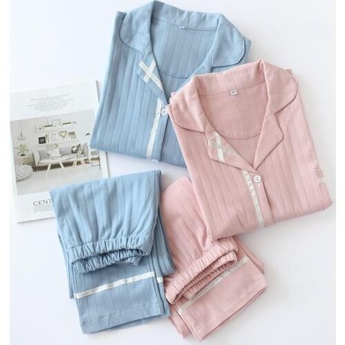 Fdfklak Autumn Set Long Sleeve Sleepwear For Women Nighty Cotton Loose Casual Family Pyjamas Femme 2020 New Loungewear