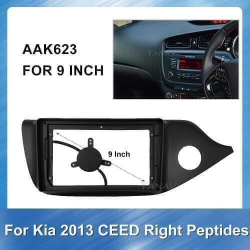2 Din 9 inch Car Radio Audio Dash Installation refitting frame For-Kia CEED 2013 RHD Panel Mounting Trim Kit Frame