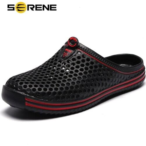 SERENE Brand 2019New Fashion Mens Sandals Seaside Beach Surfing Slippers Flip Flops EVA Massage Slippers Sandals Couples Slipper