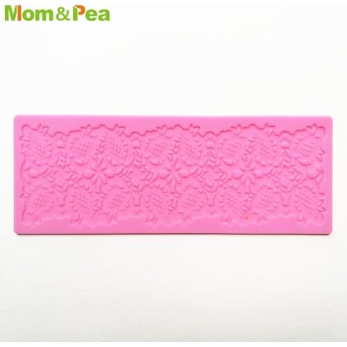 KCL582 Pineapple Shaped Small Lace Pad Silicone Mold Sugar Paste Fondant Cake Decoration 3D Mould