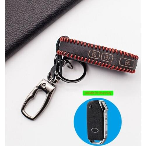 3 Buttons Folding Hot Sale Leather Car Key Case Cover Bag for Kia Cerato Sportage Ceed Sorento K900 Stinger 2017 2018 2019