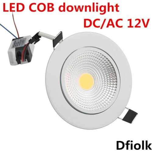 LED Downlight Super Bright Recessed LED SPOT Dimmable COB 5W 7W 9W 12W LED Spot light LED decoration Ceiling Lamp AC/DC 12V