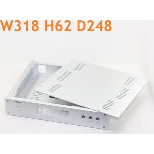 Full Silver Case Decoder DAC Chassis For DC300 Dual ES9038PRO Decoder Board