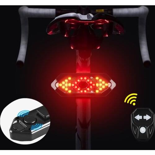 MTB Bike Rear Light Turn Signals Remote Control Bicycle Direction Indicator LED USB Rechargeable Cycling Bicycle Taillight