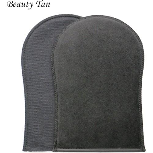 200 pcs Sunless Tan Mitt New Black velvet with foam tan applicator mitt for Self Tanner & Bronzer