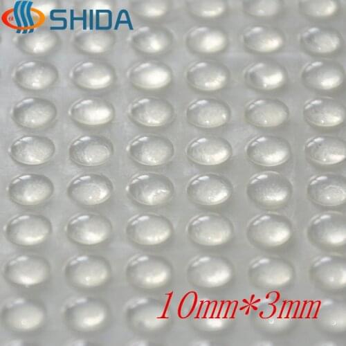 500PCS 10x3mm Clear Anti Slip Silicone Rubber Soft Rounded Shock Absorber Pads,Self Adhesive High Sticky Silica Gel Feet Pads