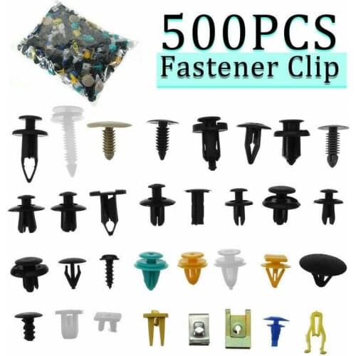 500Pcs Mixed Auto Car Fastener Clip Bumper Mudguard Trim Plastic Rivet Door Panel Tools