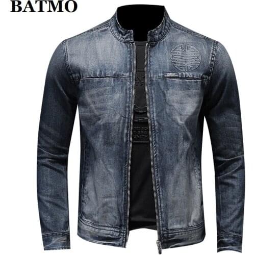 BATMO 2020 new arrival high quality casual denim jackets men,mens casual jackets,plus-size M-4XL H0663