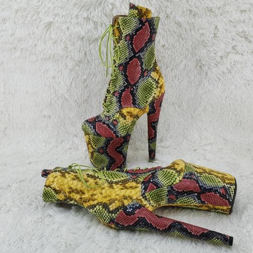 Leecabe stock Genuine Leather 20CM/8inches platform Pole Dance boot