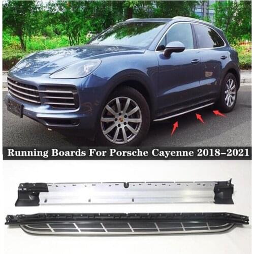 High quality Aluminum Alloy Running Boards Side Step Bar Pedals For Porsche Cayenne 2018 2019 2020