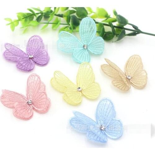 Double-Layer Stereo Belt With Diamond Lace Embroidery Butterfly Children Headband Hair Accessories DIY Handmade Materials