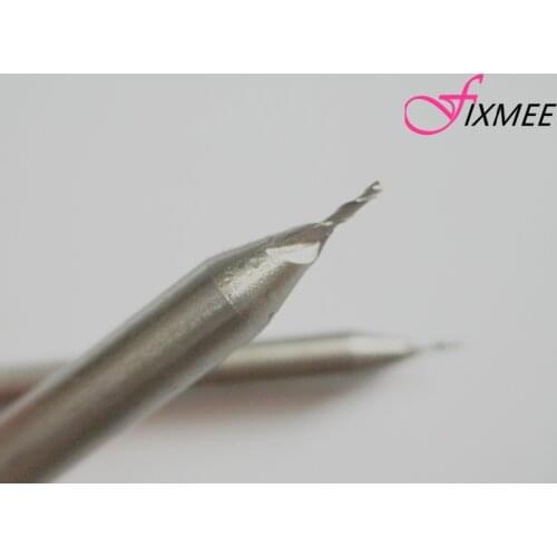 Fixmee New 2pc HSS CNC Straight Shank 2 Flutes 1mm End Mill Milling Cutter for Wood Thin Metal Aluminum Drill Bits 6mm Shank