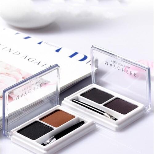 6 Color Smooth Powder Gel Eyebrows with Beveled Brush Pencil Eyebrow Makeup Sweat-proof Waterproof Sets Cosmetics D4H5
