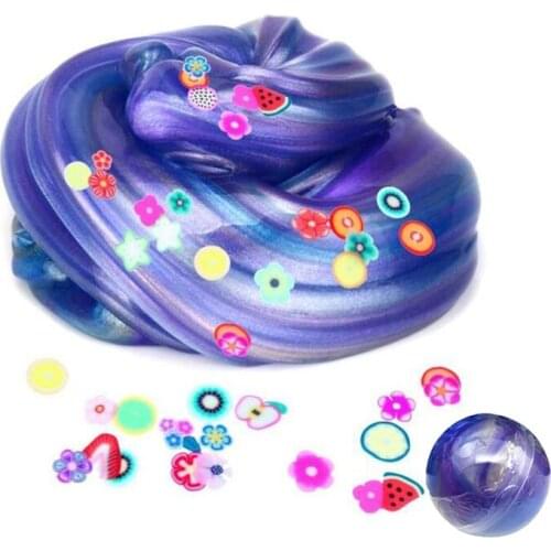 4cm Slime Ball Crystal Fluffy Toys DIY Slimes Cloud Glue Soft Clay Anti-stress Light Plasticine Antistress Toys Kids Slime Egg