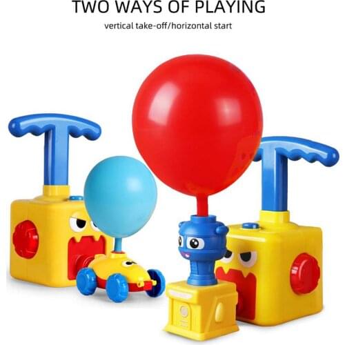 Hot Toy Education Science Power Balloon Car Montessori toys Experiment Toy Fun Inertial Launch Tower Cars Toys for Children Gift
